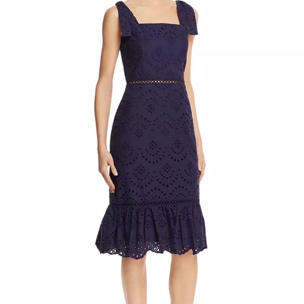 Sam Edelman ​Tie-Strap Eyelet Dress in Blue Size 0 New